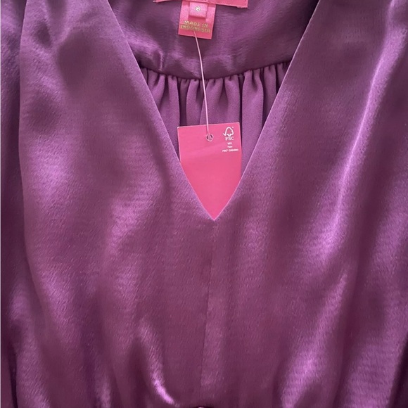 Lilly Pulitzer Amarena Cherry Deacon 3/4 Sleeve V-neck Dress Size 8 NEW NWT $198 - Picture 2 of 4